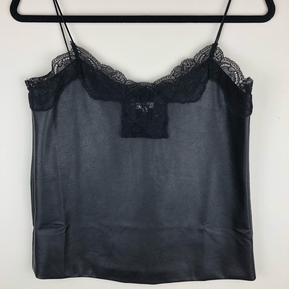 ENDLESS ROSE.leather crop top